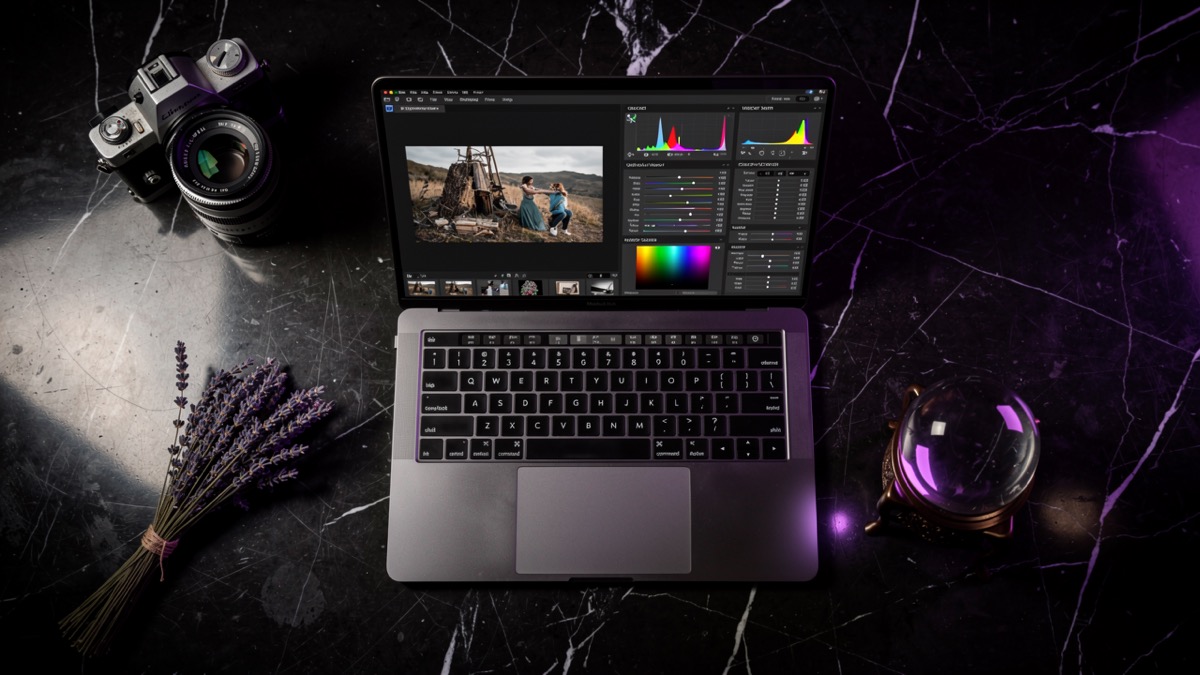 Before and after photo transformation showing an AI spell applied to a landscape